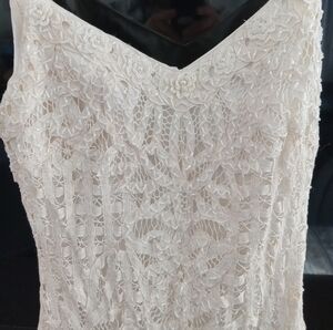 Cache White Lace Crochet Dress Size: 8 NWT
